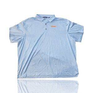 Cutter & Buck Whataburger Men's 3XL Blue Heather Stripe Polo Shirt